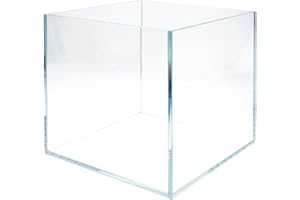 VIALIA Würfel Aquarium aus Weißglas 35x35x35 cm, 42 Liter, Glasbecken für Fische und Wasserpflanzen, Aquarium Becken stoßfest
