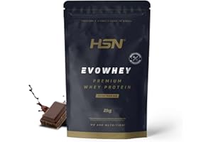 HSN Evowhey Protein Sin Edulcorantes | Chocolate 2Kg = 67 Tomas por Envase Concentrado de Proteína de Suero | 100% Whey Protein Concentrate | No-GMO, Vegetariano, Sin Gluten ni Soja