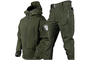 VBVARV Uniformi Tattiche Uomo Set Tute Combattimento dell'Esercito Militare Impermeabile Set Pantaloni Giacca Mimetici Softshell Vestiti Caccia