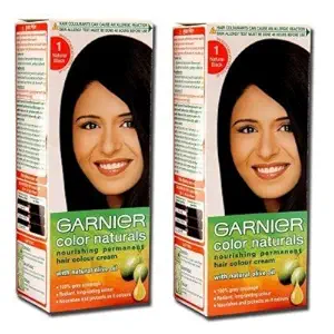 Garnier Color Naturals Crome Riche Permanent Hair Color, 380g (Pack of 2) - 1 Natural Black