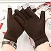Produktbild JOYKK Unisex Paar Touth Screen Handschuhe Stretch Solid Color Winter Warme Outdoor Kondensatorhandschuhe - Kaffee