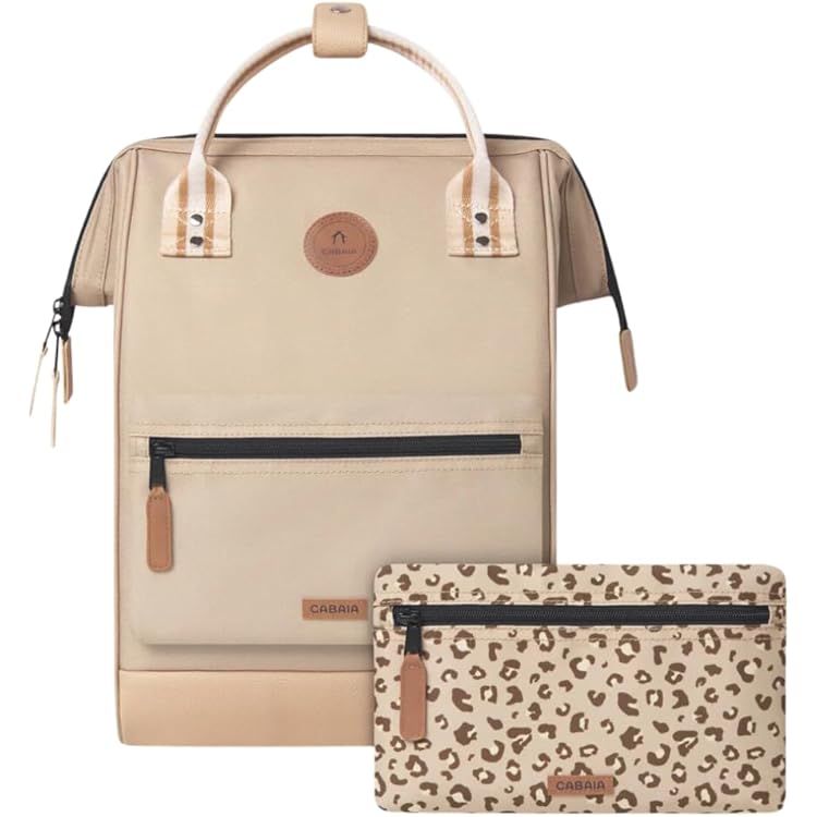 CABAIA Waterafstotende rugzak, Molle-systeem en modieus design voor dames en heren, duurzaam nylon, gevoerd comfort, ideaal voor reizen, school, zaken, wit, beige, San Jose, M CABAIA Waterafstotende rugzak, Molle-systeem en modieus design voor dames en heren, duurzaam nylon, gevoerd comfort, ideaal voor reizen, school, zaken, wit, beige, San Jose, M