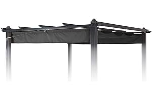 Blumfeldt Pantheon Roof - Toit de pergola, Toit de rechange, Auvent, 3 x 2,6 m, Résistant aux intempéries, Déperlant, Convient à la pergola Pantheon, Gris