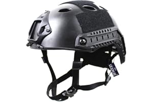 LEJUNJIE PJ-Casco Táctico para Paintball Airsoft, Casco Militar Fast con Soporte NVG y Riel de Guía Iateral