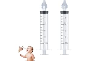 RTINLE Lot de 2 bébé seringue nasale,Seringue nasale bebe réutilisable,Seringu Nasal Bebe Professionnel avec Embout en Silicone,irrigation nasale,Blanc
