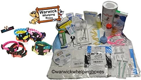 Warwick Whelping Boxes Warwick Deluxe Puppy Whelping Kit Includes 400g Royal Canin Milk &amp; 12 x 15-25cm Hem &amp; Boo Puppy Collars by