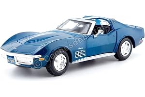 BAUER SPIELWAREN Chevrolet Corvette '70 2042969 Modellfordon, Blå, 1:24