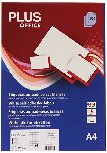 Plus Office 10676 - Etiquetas autoadhesivas de cantos rectos 2400 eti caja 70 x 37 mm blanco reviews Plus Office 10676 - Etiquetas autoadhesivas de cantos rectos 2400 eti caja 70 x 37 mm blanco