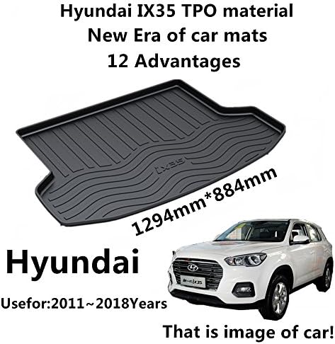 AUNAZZ/Trunk Mat Cover TPO Material Rubber Rear Trunk Cargo Liner Trunk Tray Floor Mat Cover 1 PCS Antibacterial, Waterproof, Odorless