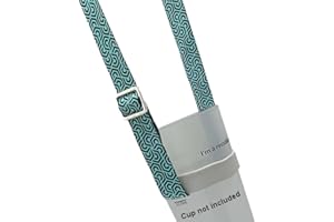 Sujeta Vasos Festival Don Hardware Music Festival - Cordon para Colgar Vasos Ajustable para el Hombro - Cordon Portavasos para Conciertos/Festival - Colgante para Taza y Botella | Azul