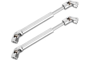 Les-Theresa 2 Pezzi di Accessori RC per Albero di Trasmissione in Acciaio Inossidabile Adatti per 1/10 RC Crawler (112‑165 mm)