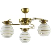 Fer Chandelier GOLDINA MODERN PLOFONIER GOLD SAFE GLAZED Lounge - Kitchen - Bedroom 3 L&Uuml; CHANDELIER