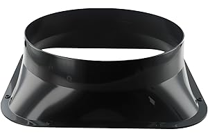 Oniissy Conector de conducto con brida: 100, 110, 120, 150, 160, 200, 250, 300 mm, conducto redondo de PVC, tubo de ventilación, placa de pared, conector de reducción de tubo de conducto (300 mm)