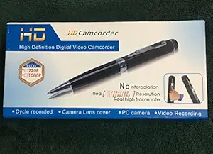 Latest Hd Mini Camcorder Spy Camera Pen with Camera Lens Cover with Frame Resolution Rate 1280 *720 / 1920*1080 (Memory Card Not Included)