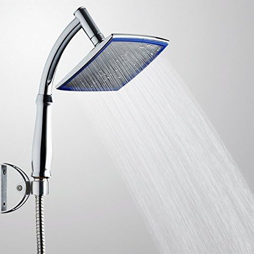 SIEYES Adjustable Wall Mount Fixed Soft Rainfall Shower Head Chrome Plated Warm Massage Spray with ABS Handheld Extension Arm