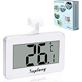 Kühlschrank-Thermometer, SUPLONG Digitale Wasserdichte Kühlschrank Mit Gefrierfach Thermometer Mit Gut Lesbarem LCD-Anzeige L