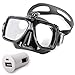 Produktbild Für Lenco Sportcam 100: Taucherbrille mit Nasen-Aussparung und Befestigung für Ihre Action Kamera, mit Ladegerät für´s Auto