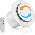 Neulriscn Bathroom Extractor Fan, 100mm Silent Extractor Fan with Remote Control, 2 Way Ventilation Fan, 3 Speeds, Powerful High Airflow Exhaust Fan, Wall/Window/Ceiling Mounted for Kitchen, Garage