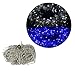 Produktbild crownroyaljack LED Lichterketten Wasserdicht Dekorative Fairy String Licht Indoor Outdoor Weihnachtsdekoration Lichter für Schlafzimmer Terrasse Garten Hochzeit Kupferdraht 50m blau weiß(LED 250)