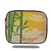 Produktbild Tablet Bag for Ipad air 2/3/4/mini 9.7 inch,Asian,Bamboo Tree Branches Full Moon and Abstract Curvy Clouds Stars Eastern,Yellow Green Light Brown,3D Print