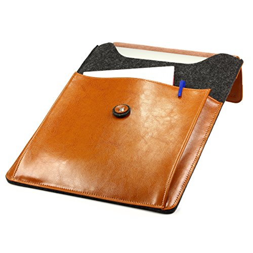 Original Urcover® Handgefertige Fashion Designer Mac-book Pro 15 Zoll Tasche Hülle Tasche Sleeve dpark Style Notebooktasche Laptophülle 15 Zoll Dunkel Grau Braun - 3