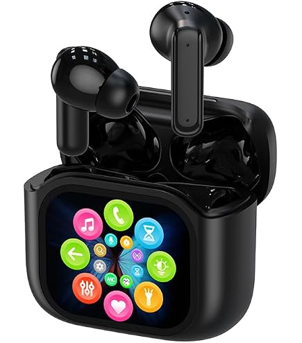 Touchscreen Bluetooth Kopfhörer Mit ANC & ENC, 48 Std Spielzeit, IPX7 Wasserdicht – Kabellose In-Ear Ohrhörer Mit 5 EQ-Modi, USB-C, Weiß