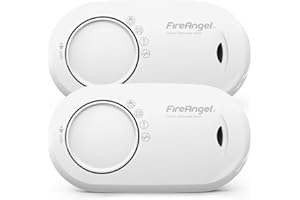 FireAngel Carbon Monoxide Detector 10-Year Life Sealed Battery - FA3820 Carbon Monoxide Alarm for Home and Holiday - Portable CO Alarm - Travel Carbon Monoxide Detector and Monitor - 2-Pack - White