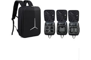 LiLiTok Sac à dos de voyage pour DJI AVATA 2, noir, 36 x 26,5 x 11,5 cm, Noir , L