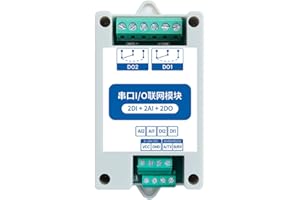 CDBAIRUI 2DI+2AI+2DO ModBus RTU I/O Moduli MA01-AACX2220 RS485 della rete con la porta seriale per PLC/Touch Display 2 Switch Output Watchdog