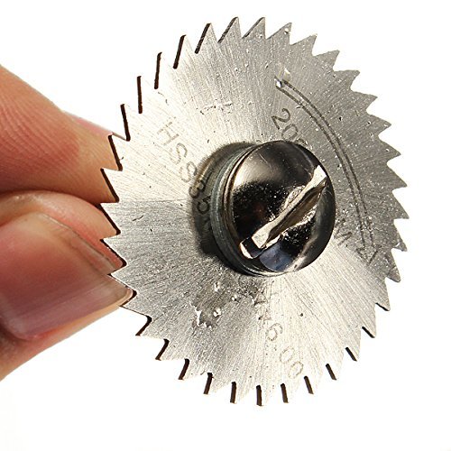 Fortag 6 tlg Sägeblatt-Set Kreissägeblatt Set Kreissägeblatter HSS Säge Dremel Drehwerkzeug Handkreissägen für Dremel Weichmetall Holz Kunststoff mit Verlängerungsstange (3.175mm) 22mm-44mm - 6
