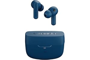 Urbanista Atlanta Auriculares Inalámbricos con Cancelación Activa de Ruido Híbrida, Auriculares Resistentes a Salpicaduras, Multipunto Bluetooth, Estuche de Carga Inalámbrica, Azul Acero