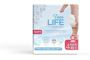 GUOML Pantalons-couches Freelife Pull up Pants Maxi (8 à 15 kg) avec rangement, 6 boîtes de 22 = 132 couches