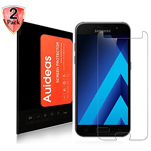 Samsung Galaxy A3 2017 Panzerglas, Auideas 2 Stück Ultra-klar Schutzfolie für Schutzfolie,Glasfolie Hartglas 9H Panzerglas (0,25)mm Panzerglasfolie für