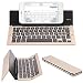 Produktbild Faltbare Bluetooth Tastatur, BAITENG Mini Portable Wireless Keyboard mit Kickstand für IOS Android Windows PC Tabletten und Smartphone (Gold)