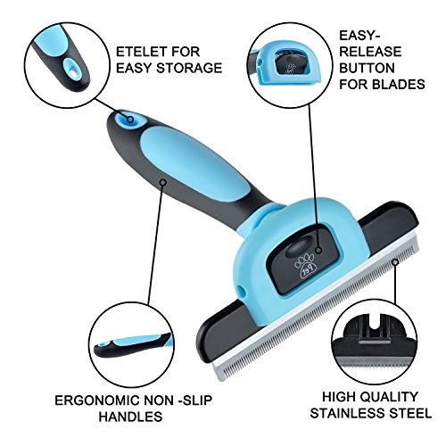 Pet-Deshedding-Tool-EveShine-3-in-1-Professional-Pet-Grooming-Brush-for-Small-Medium-Large-Dogs-Cats-Horses-Remove-Up-to-90-Shedding-Fur-within-Minutes-Three-Sizes-Tool