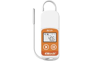 Elitech RC-5+ TE PDF USB återanvändbar temperaturdatalogger 32000 punkter hög precision (extra extern sensor)