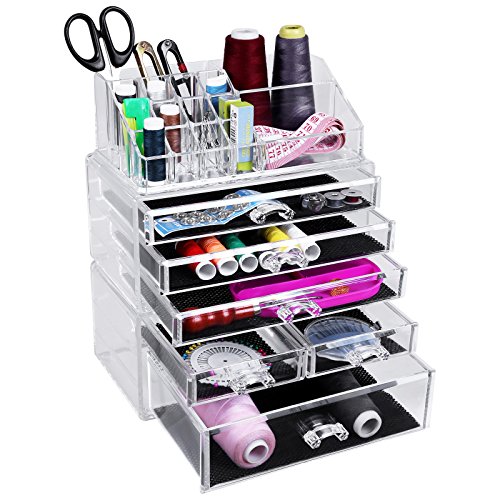 Songmics Kosmetik Aufbewahrung Organizer gro Acryl JKA009 - 5