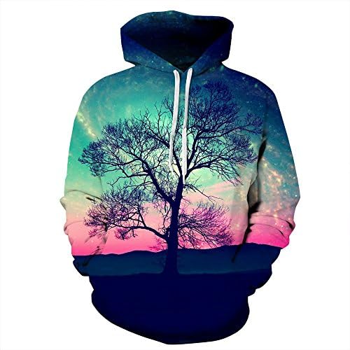 DAXIAL Hoodie 3D Men'S And Women'S Printed Pullover, Breathable Sweater, Star Pattern Sportswear.