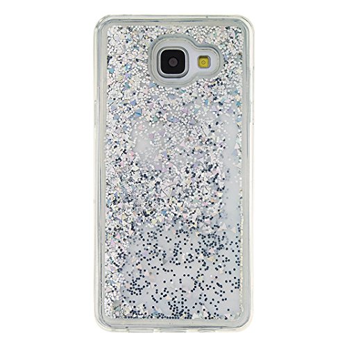 Samsung Galaxy A3 2016 Glitzer H  lle Rosa Schleife   TPU Weiche Silikon Backcover Slim Case 3D Flie  en Fl  ssig Shiny Bling kristall Handyh  lle Han