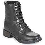 Damen Stiefeletten, Schnürstiefelette, Farbe: Schwarz (Schwarz), Damen-Schuhe