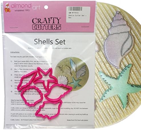 Sea Shells Cutter Set - 5pc - Cake Decorating & Cupcake Topper Cutters