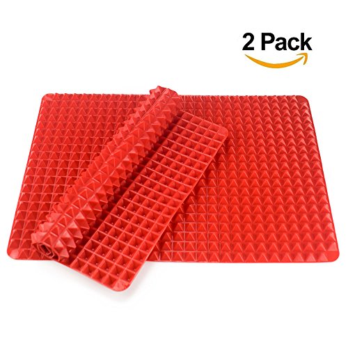Silikon Backmatte, Holoko Sets von 2 Non Stick Silikon Backbleche Hitzebeständige Plätzchen Blatt-16 "x 11,5"