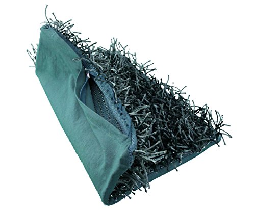 Gözze Kissenhülle, Langflor, Metallic-Optik, 40 x 40 cm, Shaggy, Petrol, 85156-54-4040 - 2