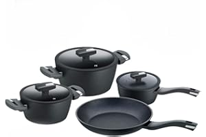 Berndes 21209 Balance Induction Enduro Set de 4 casseroles Aluminium Noir