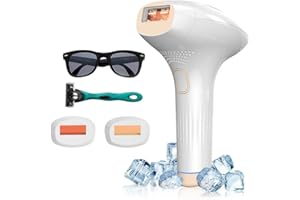 LELUNA BOUTIQUE Portable IPL Hair Removal Device with Ice Cooling, Painless Permanent Laser Hair Removal Faster Salon Quality Result for Face, Bikini Line, Body, Legs, Arms, at Home IPL