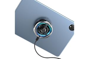 TEESSO 2.8inch iPhone Cooler for Mobile Games, Titkok Live Stream, 36W Magnetic Tablet Cooling Pad for iPhone,ipad,Tablets,laptops Magnetic Radiator for PUBG COD Fortnite with Gaming RGB Light