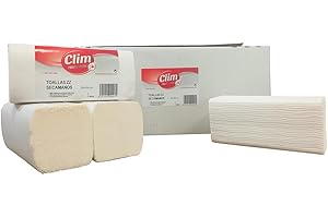 Clim Profesional 3.000 Toallas de Papel Secamanos en Formato Zig Zag. Toallas de Papel Absorbentes y de Doble Capa con 18gr/Capa Aprox. Súper Resistentes.