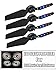 Price comparison product image 4PC SLow Noise Quick Release Folding LED Light Flash Propellers for DJI Mavic Pro Platinum 2 Pairs model airplane aircraft Indoor/Outdoor RC Helicopter Toy Gifts for Kids (Black, 8.3 * 3.1 inch.)