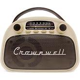 Crownwell Taşınabilir Bluetooth Retro Radyo Arizona Serisi Krem
