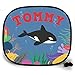 Produktbild 123T Sunshades Ani-Mates Auto-Sonnenblende, unter dem Meer Killer Whale Design personalisierbar Sonnenschutz X 2